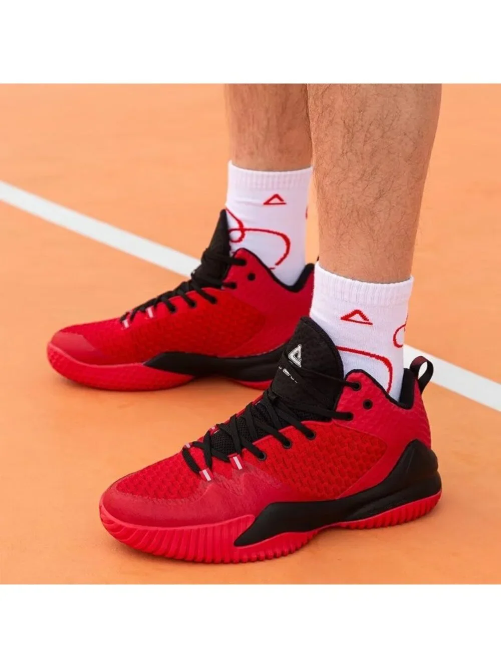 Men's Taichi Red Lou Williams Streetball Outdoor Breathable Basketball Shoes